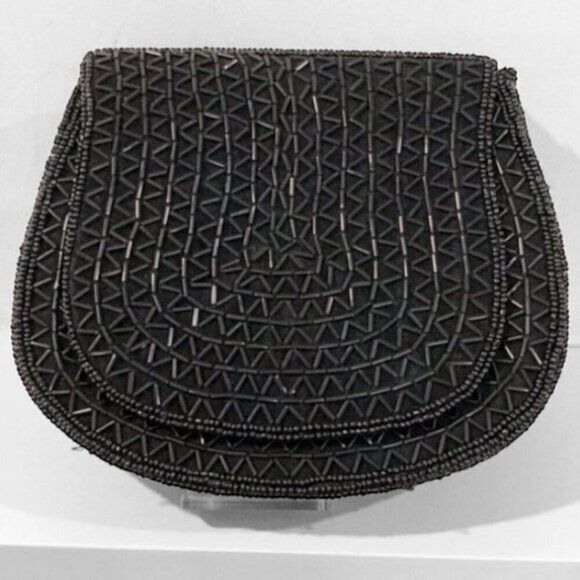 Black Beaded Clutch - Picture 1 of 12